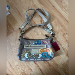 Coach Poppy Shoulder Bag- In less than fair shape.